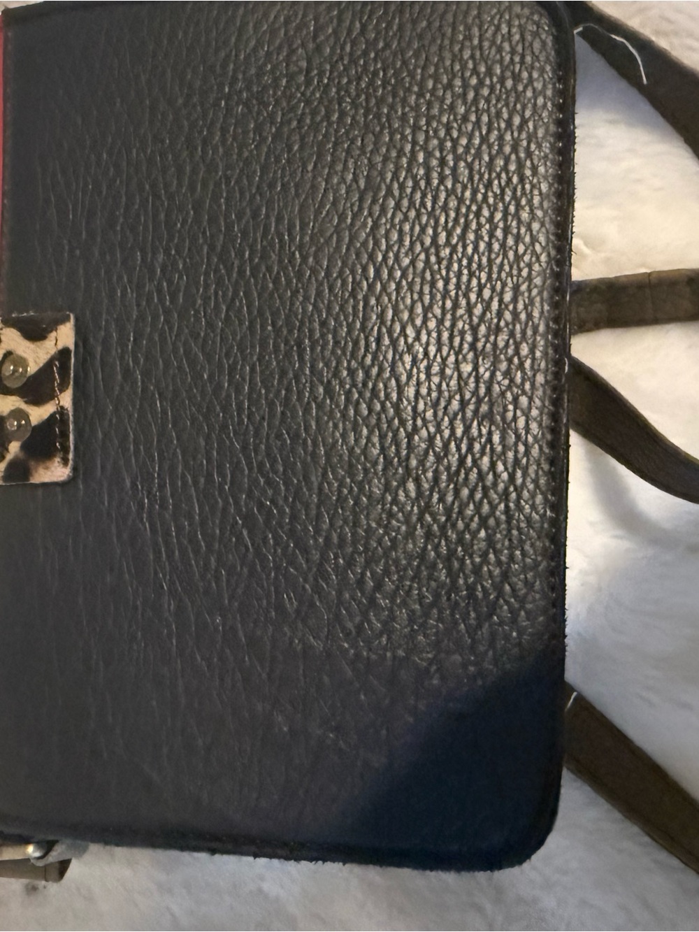 Colorblock Leopard-Accent Crossbody Bag - Pink & Green - Picture 5 of 5